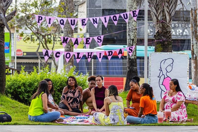 Piquenique com gestantes marca manhã de integração e cuidados