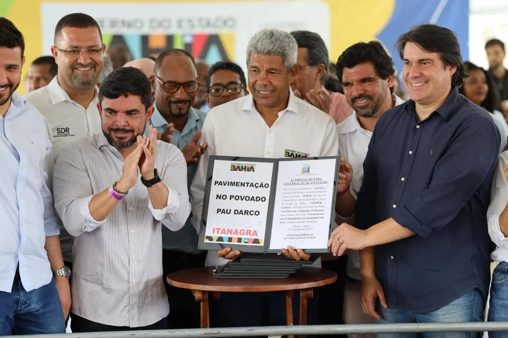 Governador Jerônimo Rodrigues esteve em Itanagra para anunciar novas obras e entregas ao lado do prefeito Marcus Sarmento