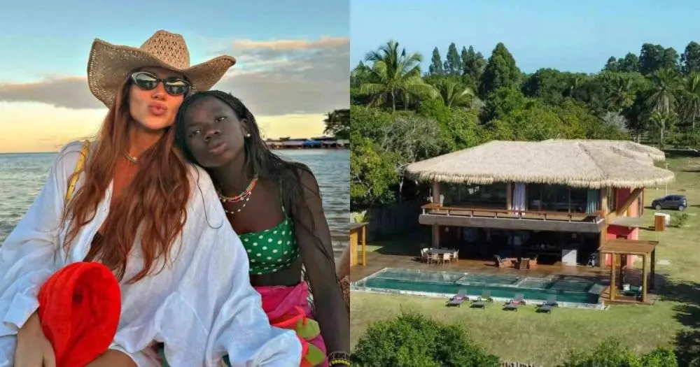 Giovanna Ewbank e Bruno Gagliasso passam férias em mansão de luxo em Caraíva