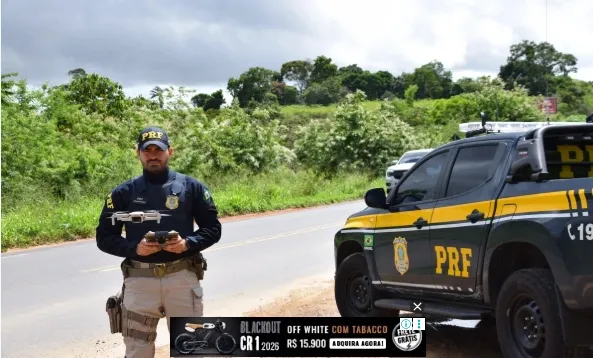 Drones reforçam fiscalização da PRF nas rodovias baianas durante o São João