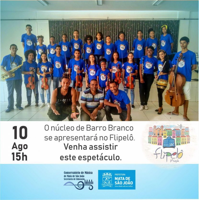 Alunos do Conservatório de Música participam da Flipelô neste sábado (10)