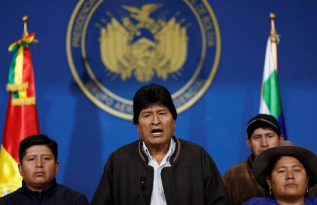 Evo Morales renuncia à presidência da Bolívia