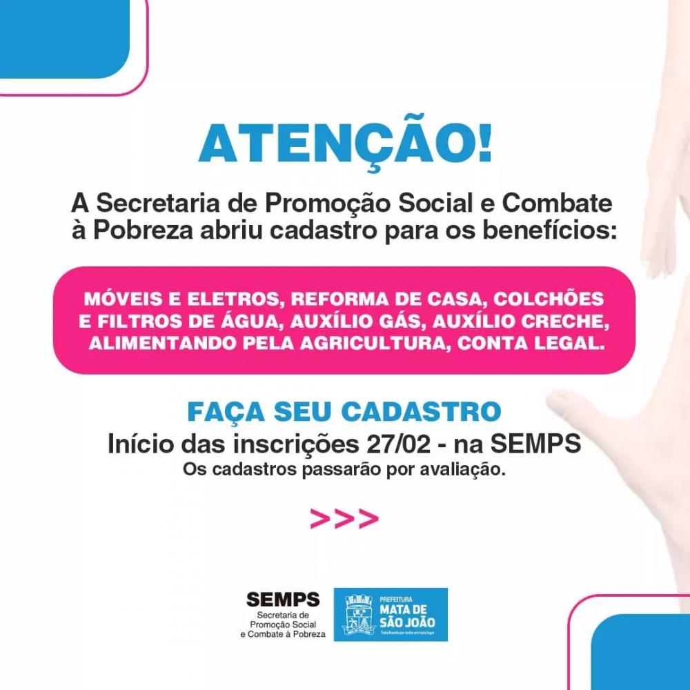 Prefeitura inicia cadastramento
