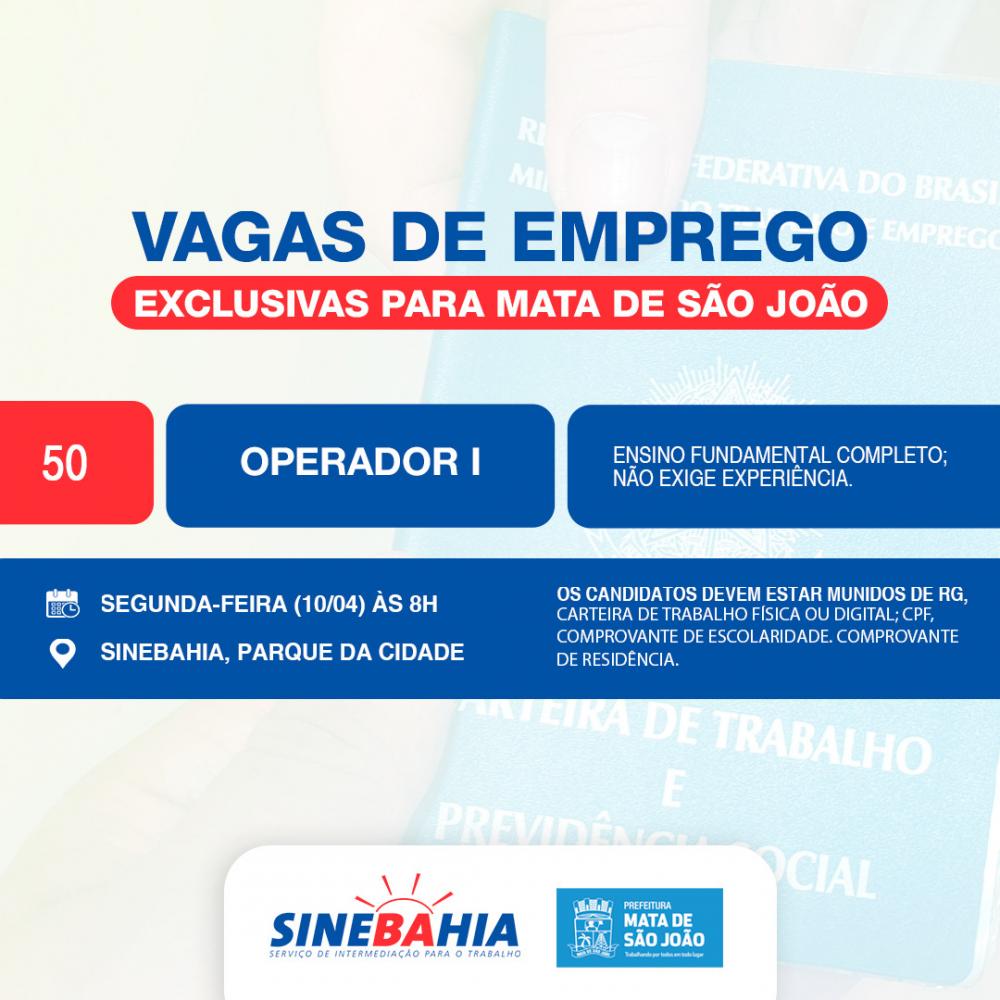 Novas oportunidades de emprego 