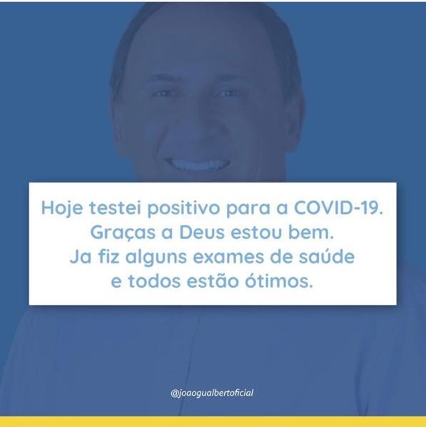 Prefeito eleito testa positivo para o Coronavírus