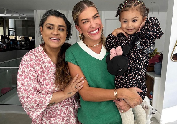 Lore Improta e Liz visitam Preta Gil: ‘coração quentinho’