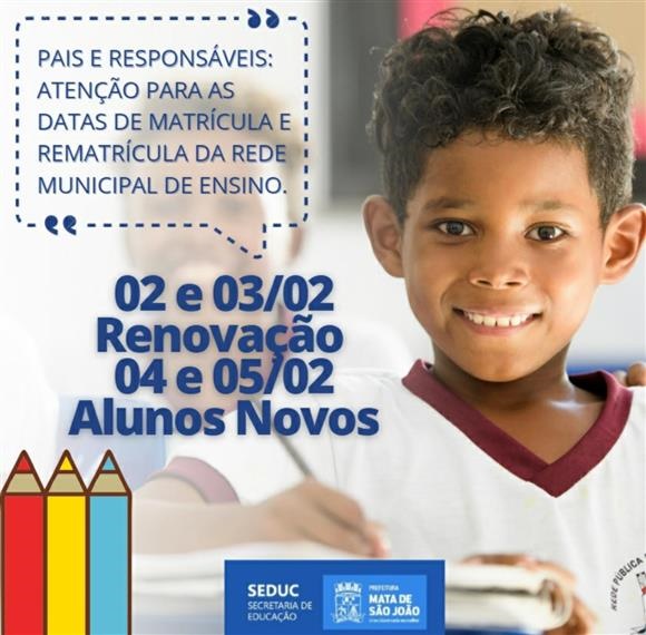 Rede Municipal realiza matrículas a partir da próxima terça (2)