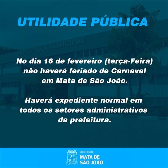 Município de Mata de São João não irá aderir ao feriado de carnaval
