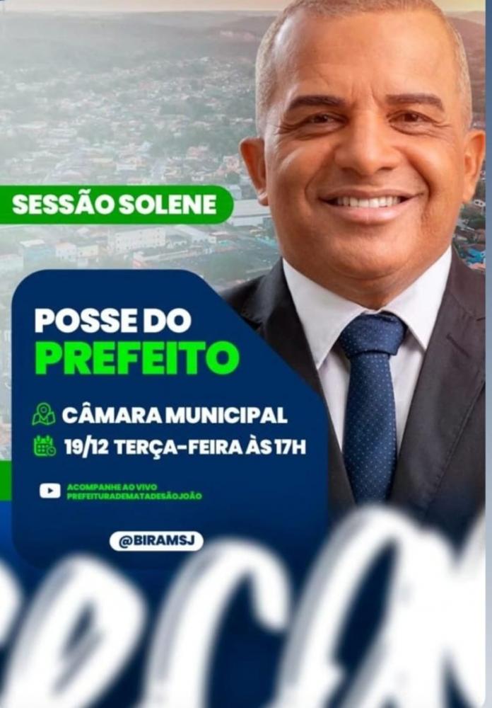 Bira da Barraca assume como prefeito de Mata de São João após renúncia de João Gualberto