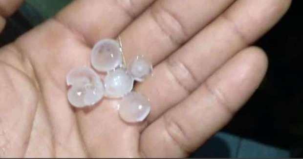Moradores são surpreendidos com chuva de granizo