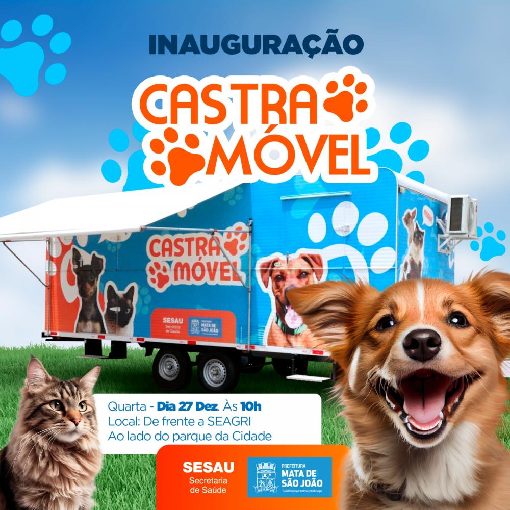 Mata de São João inaugura castramóvel para controle populacional de animais