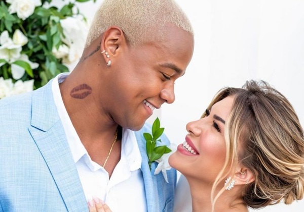 Leo Santana e Lore Improta celebram 3 anos de casamento: ‘que Deus proteja e blinde’