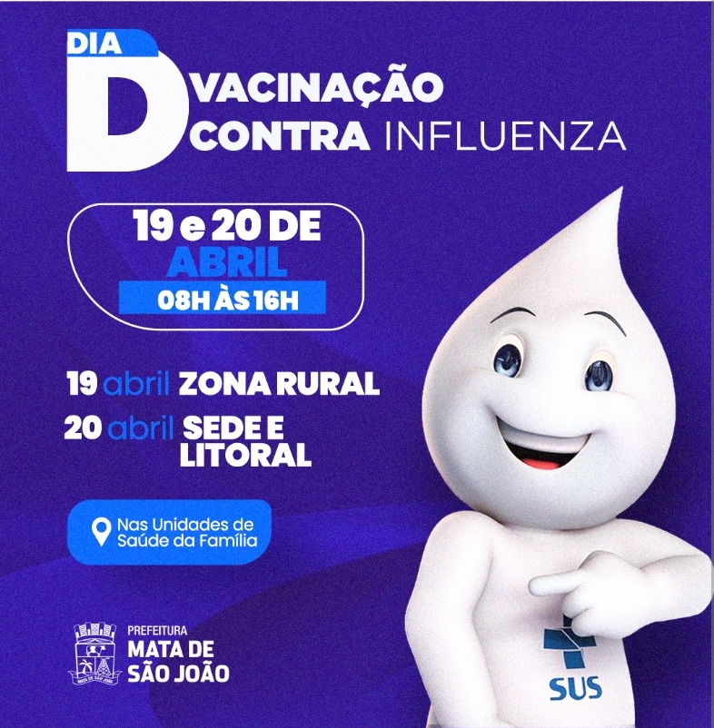 Mata de São João promoverá dia D de vacinação contra a influenza