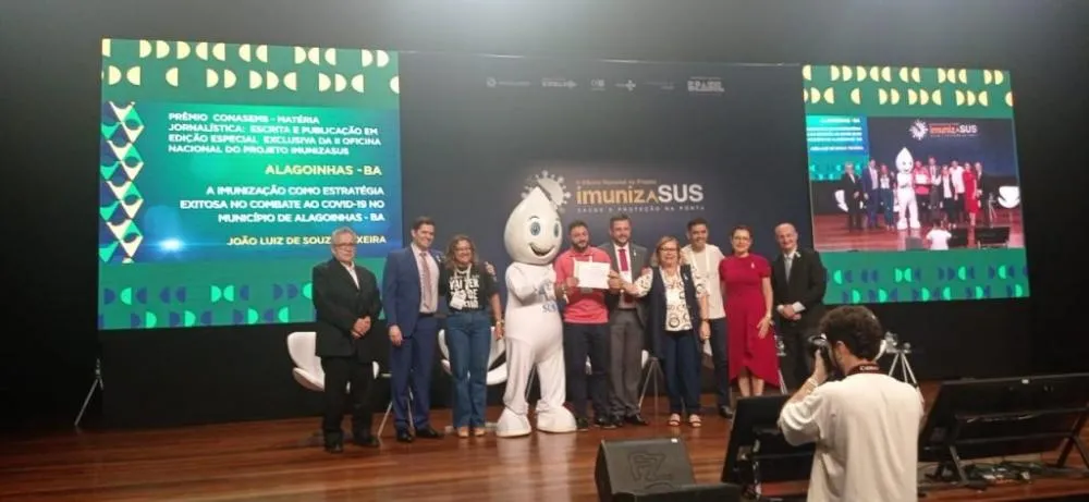 Trabalho apresentado por Alagoinhas é premiado na Oficina Nacional do ImunizaSUS em Brasília
