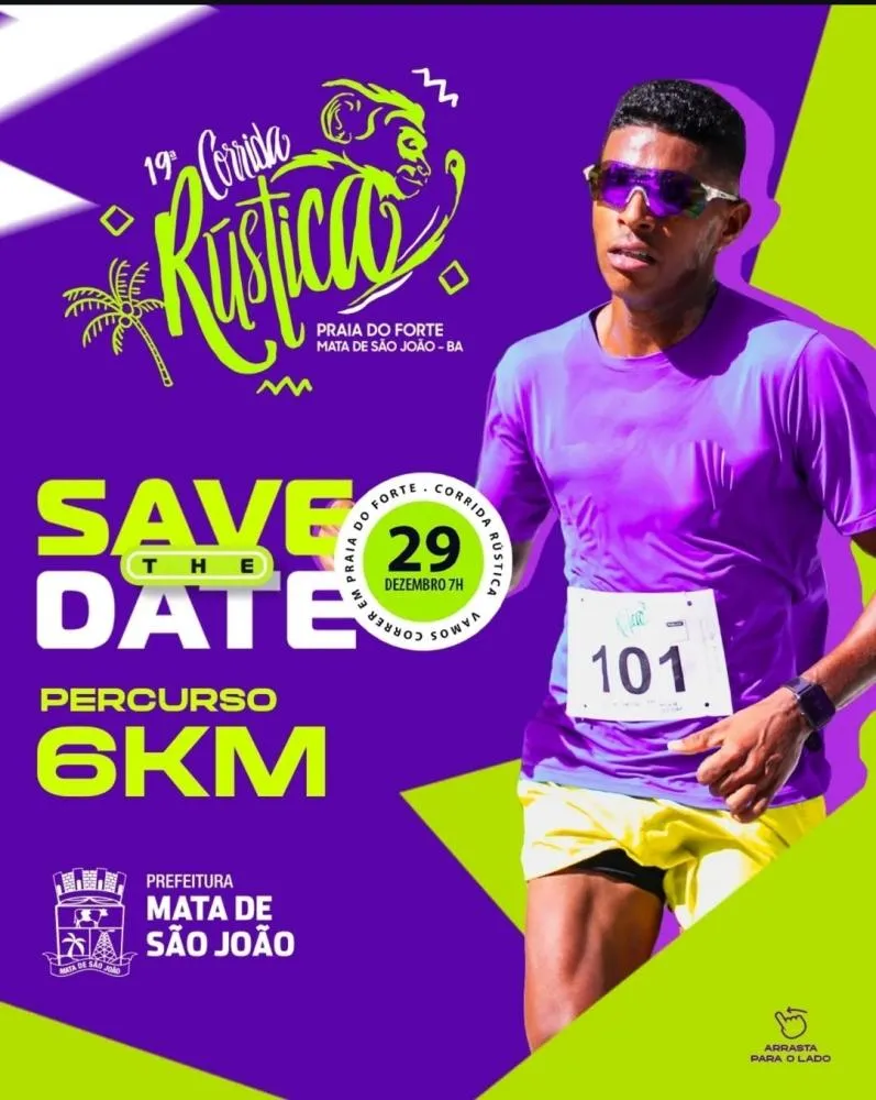 Tudo pronto para a 19ª Corrida Rústica da Praia do Forte!