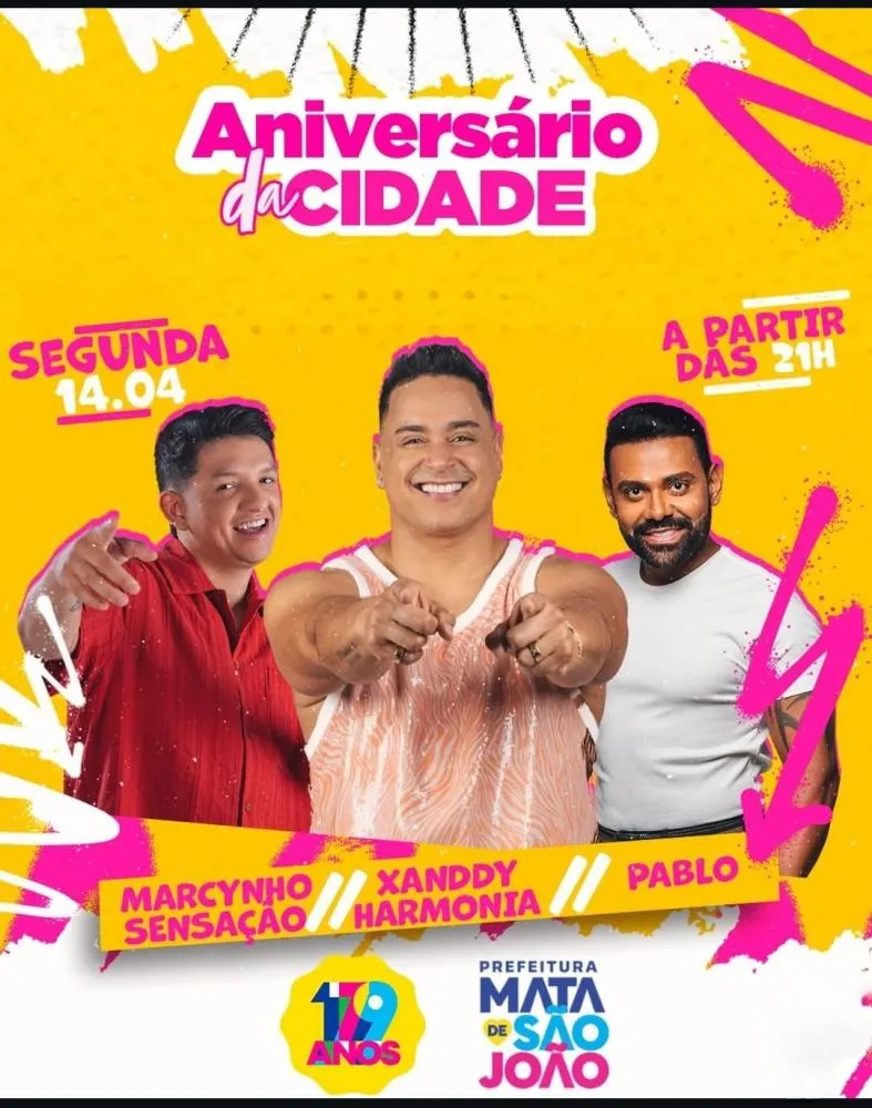 Mata de São João celebra 179 anos com grandes atrações musicais