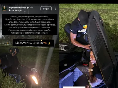 Carro com cantor de pagodão Oh Polêmico capota na BR-324