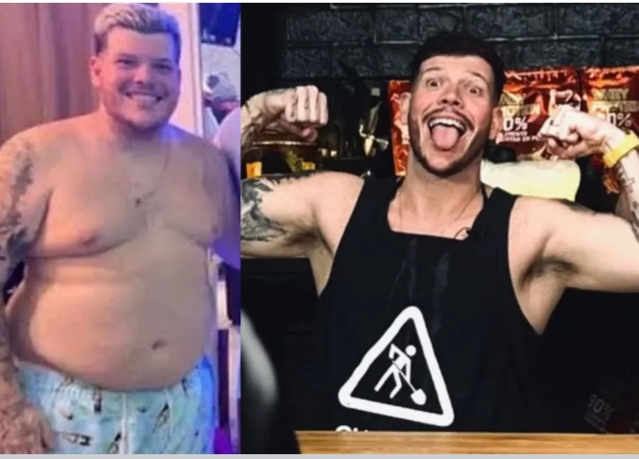 Ferrugem perde 35 quilos e movimenta web com fotos comparativas de antes e depois