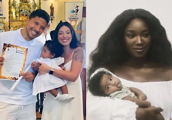 Iza e Yuri Lima batizam Nala no Rio de Janeiro